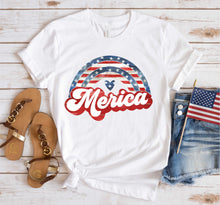 Load image into Gallery viewer, DTF0254- Merica Rainbow Retro