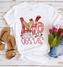 Load image into Gallery viewer, DTF0395 Love Me Like Jesus Leopard Plaid