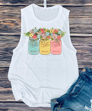 Load image into Gallery viewer, DTF0268- Watercolor floral Ball mason jars