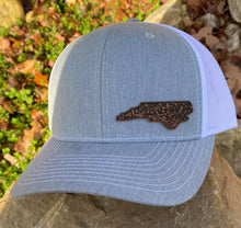 Load image into Gallery viewer, LHP0012 State Western Floral Leather Engraved Hat Patch Rawhide