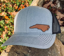 Load image into Gallery viewer, LHP0013 State Plain Leather Engraved Hat Patch Rawhide