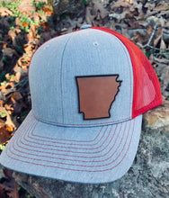 Load image into Gallery viewer, LHP0013 State Plain Leather Engraved Hat Patch Rawhide
