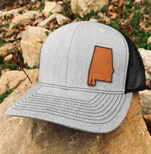 Load image into Gallery viewer, LHP0013 State Plain Leather Engraved Hat Patch Rawhide