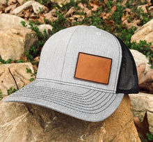 Load image into Gallery viewer, LHP0013 State Plain Leather Engraved Hat Patch Rawhide
