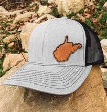 Load image into Gallery viewer, LHP0013 State Plain Leather Engraved Hat Patch Rawhide