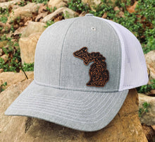 Load image into Gallery viewer, LHP0012 State Western Floral Leather Engraved Hat Patch Rawhide