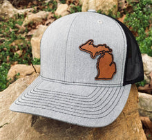 Load image into Gallery viewer, LHP0013 State Plain Leather Engraved Hat Patch Rawhide