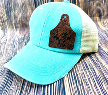 Load image into Gallery viewer, LHP0089 Brahman Cattle Tag Leatherette Engraved Hat Patch