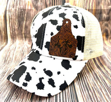 Load image into Gallery viewer, LHP0089 Brahman Cattle Tag Leatherette Engraved Hat Patch