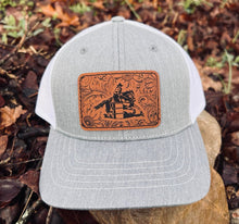 Load image into Gallery viewer, LHP0095 Barrel Racer Leatherette Engraved Hat Patch 3"x2"