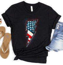 Load image into Gallery viewer, DTF0136- America flag Lightening Bolt