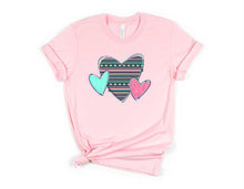 Load image into Gallery viewer, DTF0203 - Aztec Pastel Triple Hearts