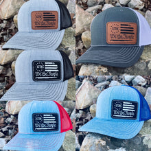 Load image into Gallery viewer, LHP0008 We the People Flag Leather Engraved Hat Patch 3"x2"