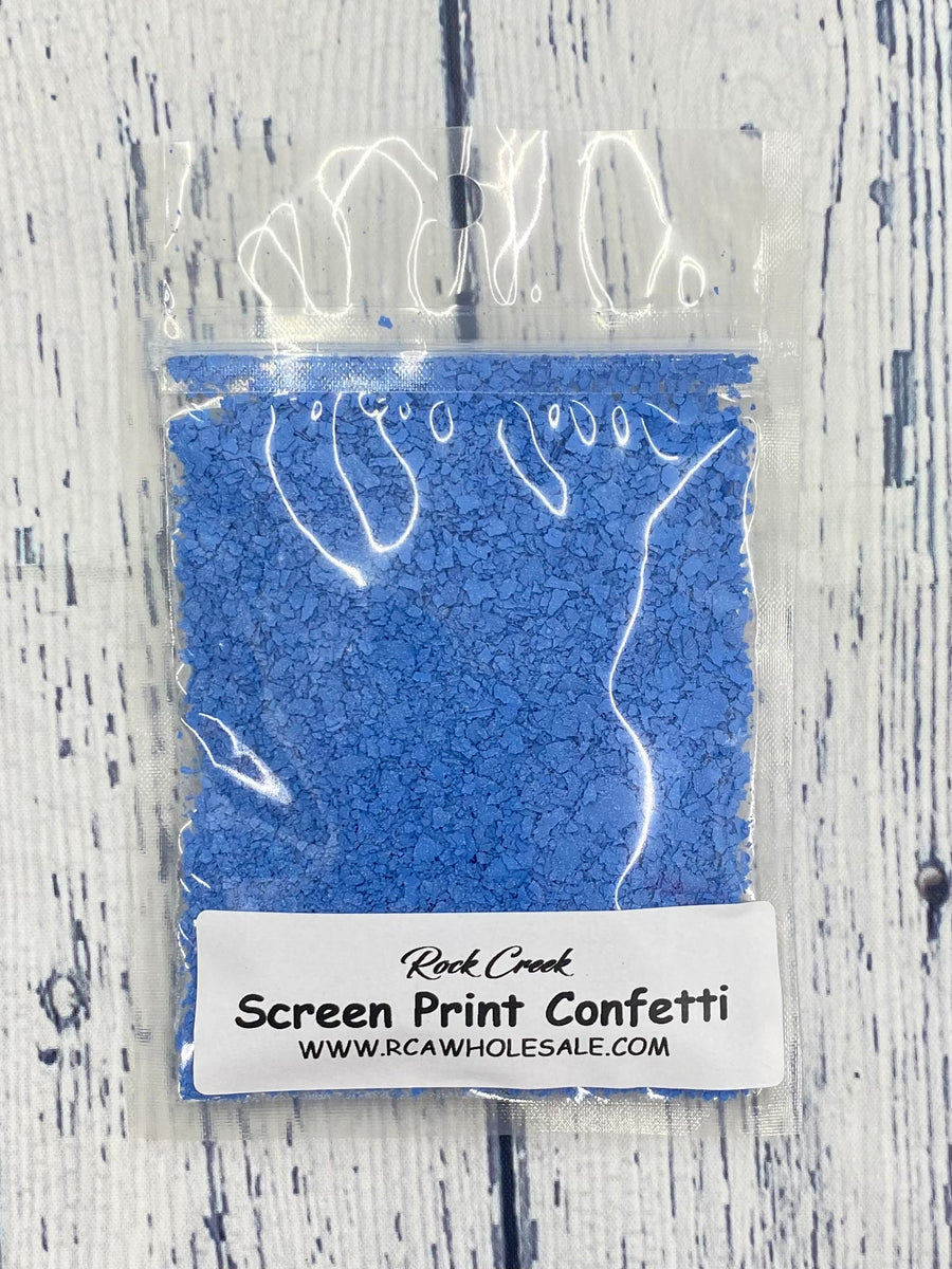 Screen Print Confetti Columbia Blue RCAWholesale