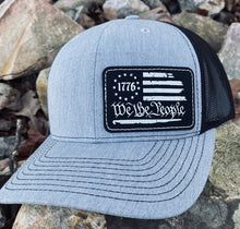 Load image into Gallery viewer, LHP0008 We the People Flag Leather Engraved Hat Patch 3"x2"