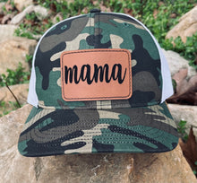 Load image into Gallery viewer, LHP0021 Mama Rectangle Leather Engraved Hat Patch 3x2
