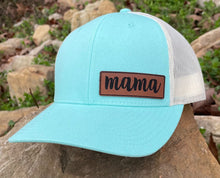Load image into Gallery viewer, LHP0020 Mama Thin Leather Engraved Hat Patch 2.75x1
