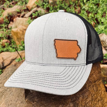 Load image into Gallery viewer, LHP0013 State Plain Leather Engraved Hat Patch Rawhide