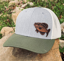 Load image into Gallery viewer, LHP0024 Crappie Fish Leather Engraved Hat Patch 2.5x1.5
