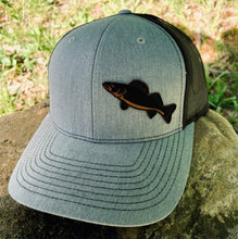 Load image into Gallery viewer, LHP0040 Walleye Leather Engraved Hat Patch- 3x1