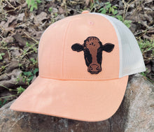 Load image into Gallery viewer, LHP0042 Cow Head Leather Engraved Hat Patch-