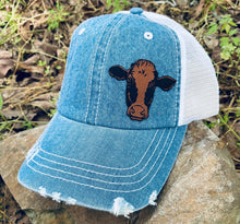 Load image into Gallery viewer, LHP0042 Cow Head Leather Engraved Hat Patch-
