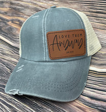 Load image into Gallery viewer, LHP0052 Love Them Anyway  Leather Engraved Hat Patch- 3x2