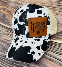 Load image into Gallery viewer, LHP0053 Boho Bullhead Leather Engraved Hat Patch- 2.5x2.5 Square