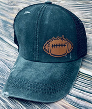 Load image into Gallery viewer, LHP0054 Game Day Football Leather Engraved Hat Patch- 2.75x