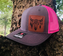 Load image into Gallery viewer, LHP0053 Boho Bullhead Leather Engraved Hat Patch- 2.5x2.5 Square