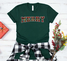Load image into Gallery viewer, DTF0190 - Merry Plaid White Outline