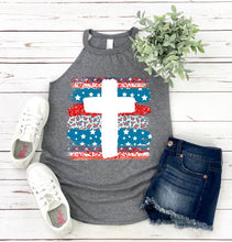 Load image into Gallery viewer, DTF0147- Patriotic Paint Swatch Cross