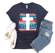 Load image into Gallery viewer, DTF0147- Patriotic Paint Swatch Cross