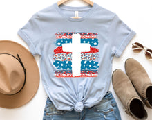 Load image into Gallery viewer, DTF0147- Patriotic Paint Swatch Cross