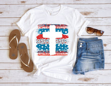Load image into Gallery viewer, DTF0147- Patriotic Paint Swatch Cross