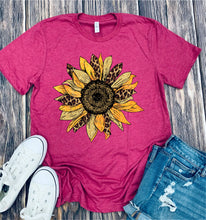 Load image into Gallery viewer, DTF0008 - Leopard and Gold Sunflower