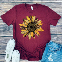 Load image into Gallery viewer, DTF0008 - Leopard and Gold Sunflower