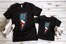 Load image into Gallery viewer, DTF0136- America flag Lightening Bolt