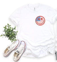 Load image into Gallery viewer, DTF0135-American Vibes with American flag smiley pocket option
