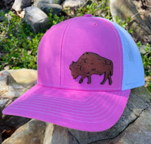 Load image into Gallery viewer, LHP0030 Distressed Buffalo Leather Engraved Hat Patch 2.5x1.7