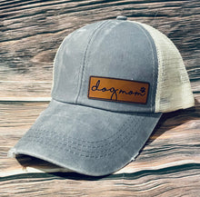 Load image into Gallery viewer, LHP0063 Dog mom 3x1 Leather Engraved Hat Patch