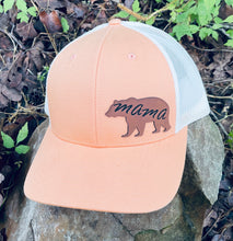 Load image into Gallery viewer, LHP0046 Mama Bear Leather Engraved Hat Patch- 2.75x1.5