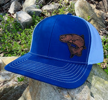 Load image into Gallery viewer, LHP0029 Trout Cut Out Leather Engraved Hat Patch 2.5x2.2