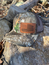 Load image into Gallery viewer, LHP0001 Distressed Flag Leather Engraved Hat Patch 3"x2"