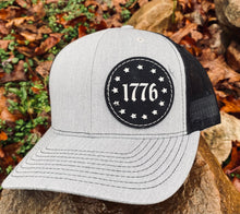 Load image into Gallery viewer, LHP0004 1776 Stars Leather Engraved Hat Patch Circle 2.5"x2.5"