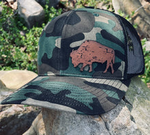 Load image into Gallery viewer, LHP0030 Distressed Buffalo Leather Engraved Hat Patch 2.5x1.7