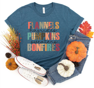 DTF0313- Flannels Pumpkins Bonfires