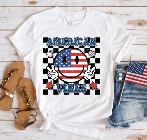 DTF0278- American Vibes Checkered