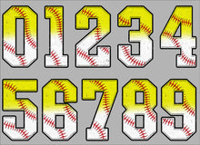 Load image into Gallery viewer, DTF0405 Softball Numbers