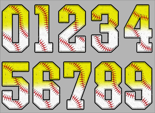 DTF0405 Softball Numbers